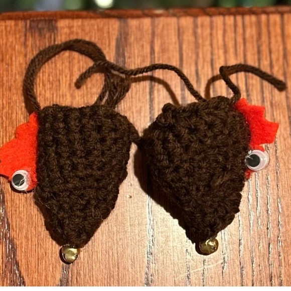 Turkey Crochet Big Toe Socks White Elephant Gag Gift Rare Fun - Picture 2 of 6